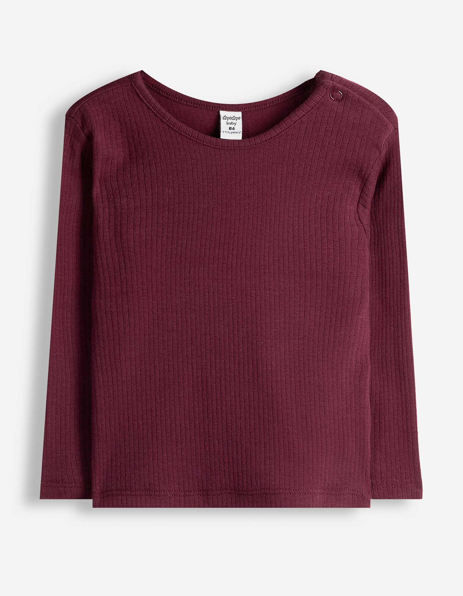 Langarmshirt - Gerippt