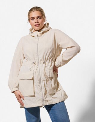 Outdoorjacke - einfarbig - wei&szlig;