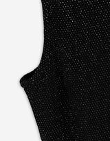 Top - Glitterstof - zwart