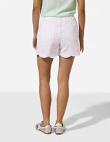 Kratke traperice - High Waist - bijela