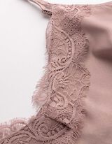 Top - Spitzenbesatz - rosa