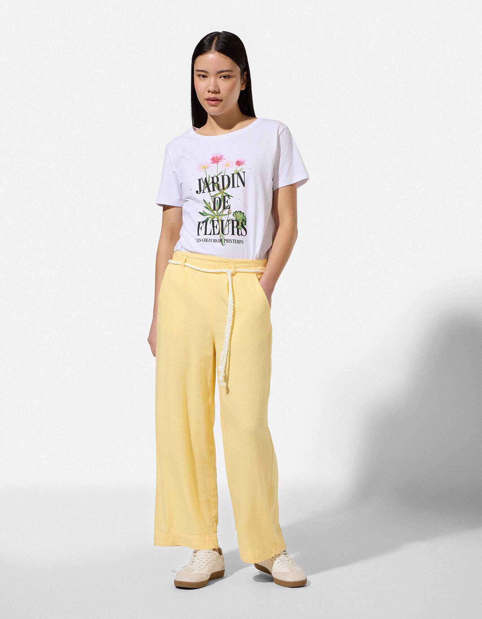 Culotte - Linnenlook - Lichtgeel
