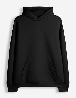 Sweatshirt - Oversized Fit - Schwarz