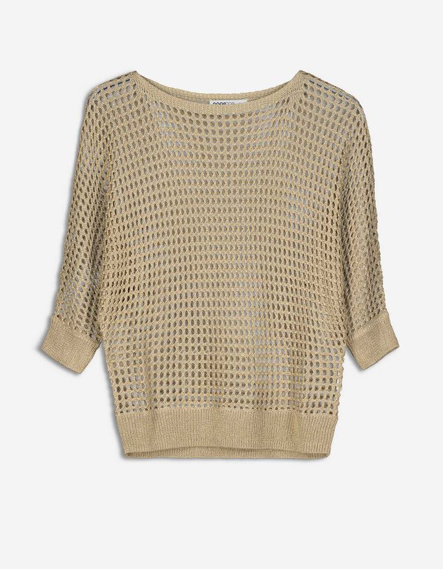 Trui - Lurex - beige