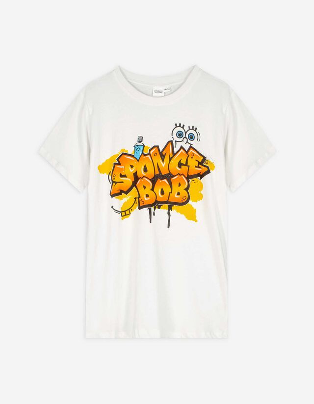 T-shirt - SpongeBob Kanciastoporty - bialy