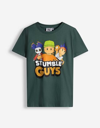T-Shirt - Stumble Guys - dunkelgr&uuml;n