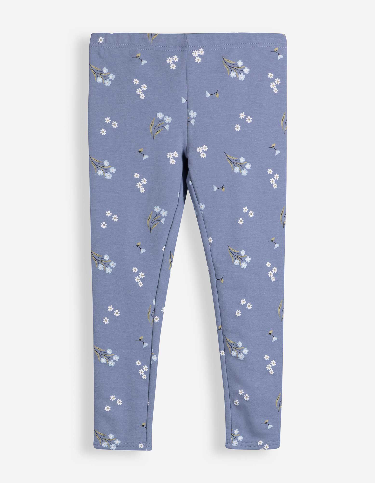 Leggings - Allover-Print - Hellblau