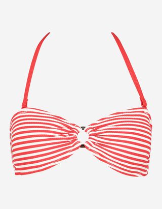 Haut de bikini - Rayures - Rouge