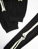 Pyjama Set aus Langarmshirt und Hose  - Leuchtet im Dunklen - schwarz
