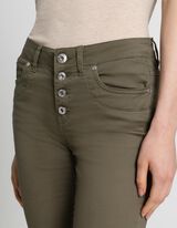 Pantaloni 3/4 - Percentuale di tessuto elasticizzato - verde scuro