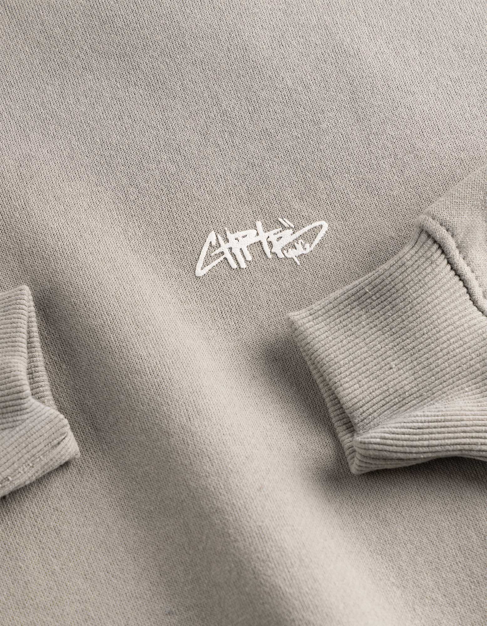 Hoodie - Oversized Fit - Hellgrau