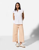 Blouse - Unicolore - Blanc cass&eacute;