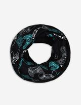 Sciarpa ad anello - fodera in pile - nero