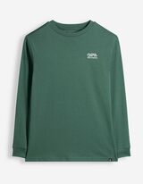 T-shirt &agrave; manches longues - Coupe oversize - Vert