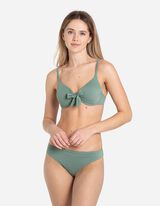 góra od bikini - wiązanie - ciemny zielony