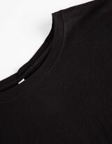 Tricou - Fantă laterală - Negru