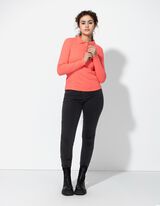 Poloshirt - Rippenstruktur - hellrot