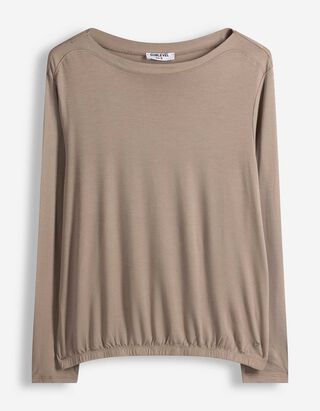 Langarmshirt - einfarbig - grau