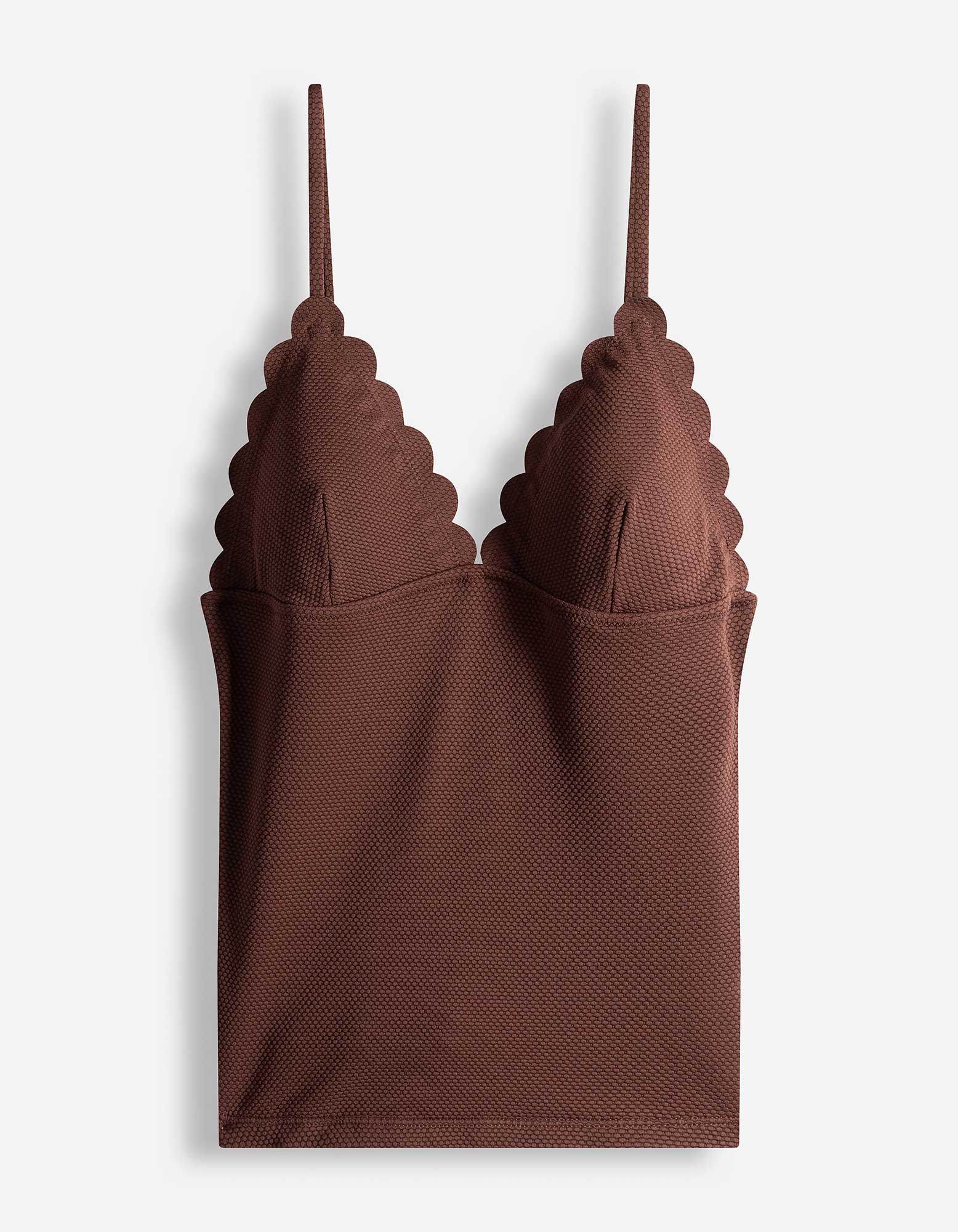 Tankini - Strukturiertes Material - braun
