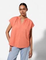 Blusenshirt - einfarbig - hellrot