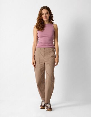 Jeans - Barrel Fit - Braun