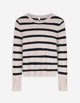 Strickpullover - Zierknöpfe - beige