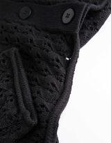 Kardigan - heegeldatud pits - must