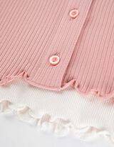 Hossz&uacute; ujj&uacute; p&oacute;l&oacute; &eacute;s top szettben - r&ouml;vid&iacute;tett - rozsaszin