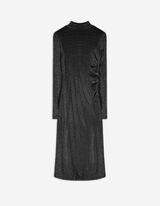 Midi-jurk - Lurex - zwart