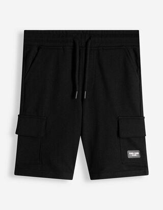 Cargoshorts - Aufgesetze Taschen - schwarz