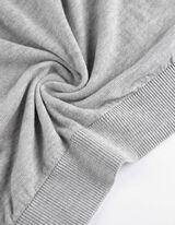 Marškinėliai ilgomis rankovėmis - Smulkus mezginys - sviesiai pilkas