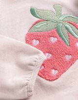 Sweatshirt - Applikation - rosa