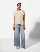 T-shirt - Broderies - beige