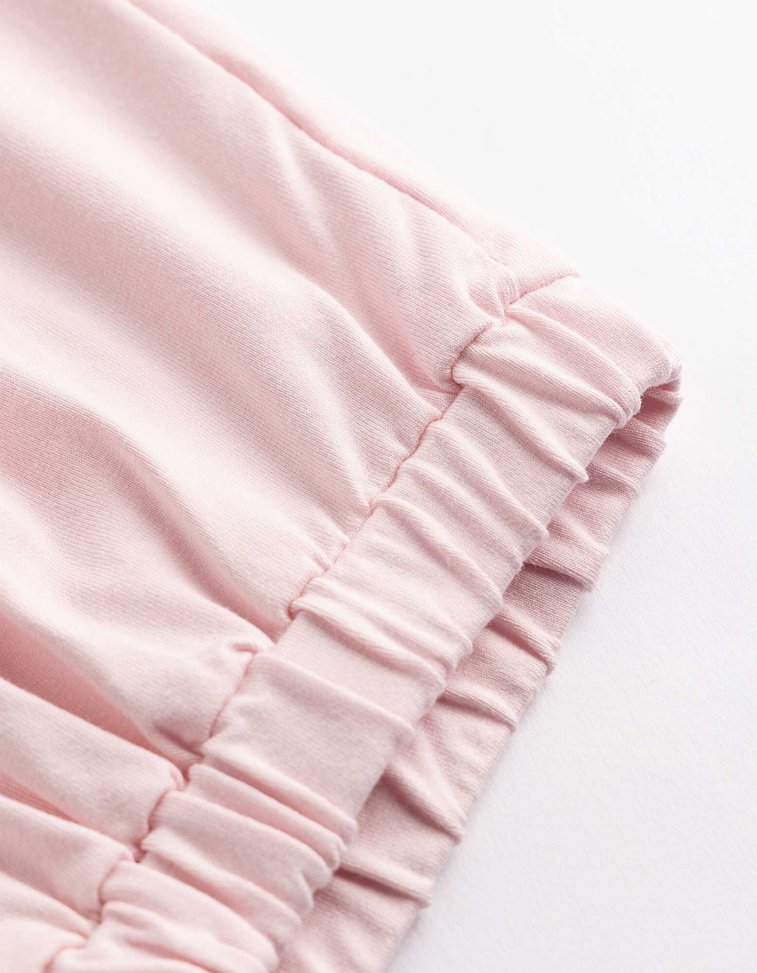 Pantacourt - Viscose m&eacute;lang&eacute;e - mauve clair