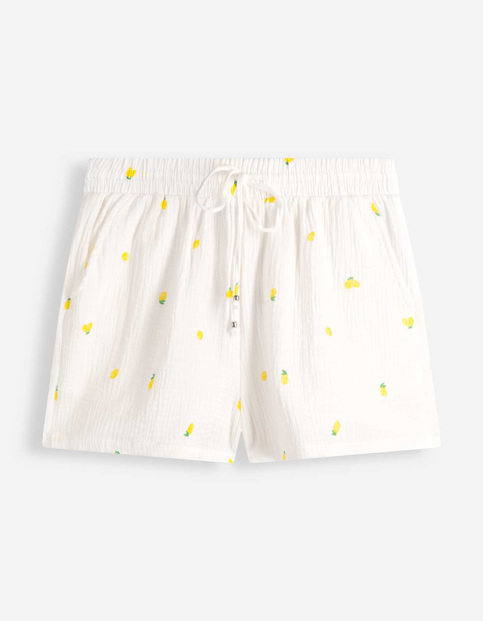 Shorts - Musselin - Wei&szlig;