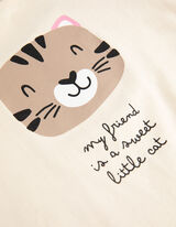 Longsleeve - Vooropdruk - beige