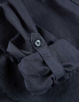 Overhemd - Linnenmix - donkerblauw