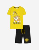 Ensemble avec t-shirt et short  - La Pat' Patrouille - Jaune