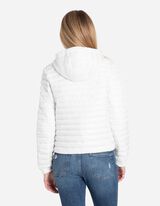 pikowana kurtka - material hydrofobowy - bialy