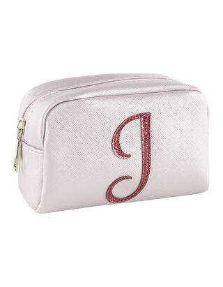 Damen Kosmetiktasche mit glitzerndem Buchstaben