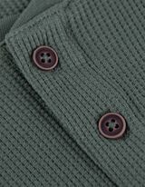 Hosszú ujjú felső - Henley nyakkivágás - zöld