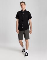 Košulja - Mješavina lana - crna