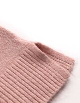 Žebrovan&yacute; pleten&yacute; svetr - Mockneck - Růžov&aacute;