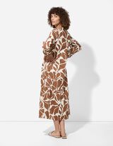 A-vonalú ruha - Elszórt mintás - világos barna