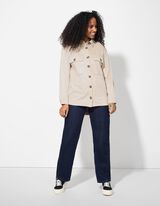 Camicia - Imitazione di camoscio - beige