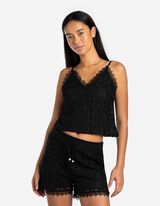 Topp - Heegeldatud pits - must