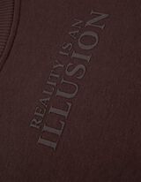 Pulover - Potisk s sporočilom - rjava