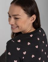 Pyjamashirt - Ribboorden - donkergrijs