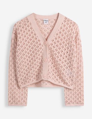 Cardigan - Lochmuster - Rosa