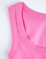 Top - Geribde structuur - pink